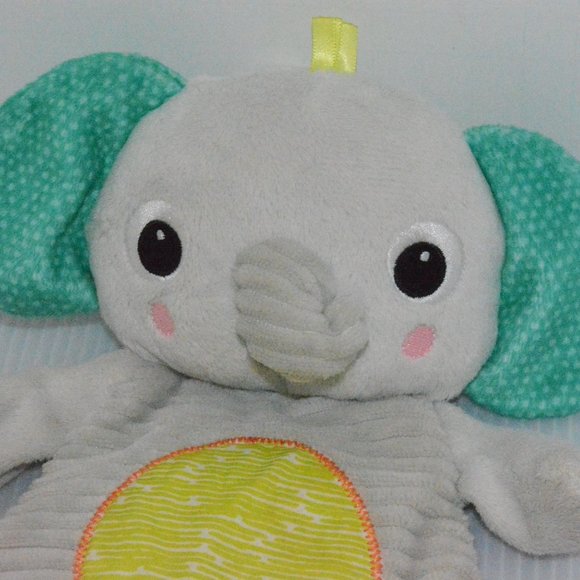 Bright Starts Elephant Snuggle Teethe Plush Lovey - Picture 2 of 7